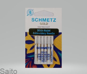 Picture of SCHMETZ GOLD EMBROIDERY NEEDLES 75/11